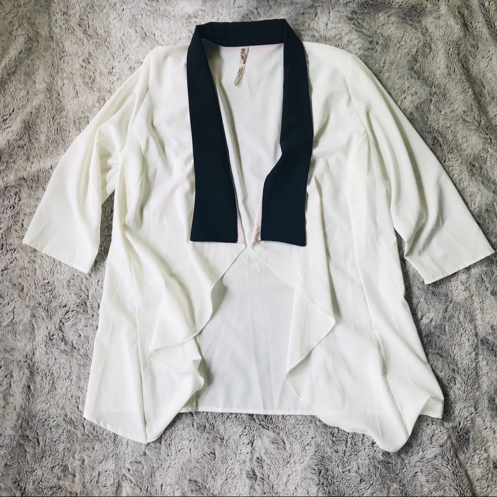 Lightweight unstructured tuxedo-style jacket